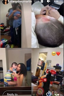 Sydney Martin shared a collage of photos of the pair loved up, kissing and cuddling in one of a number of Instagram Stories shared after news of Angus Cloud's death broke.
