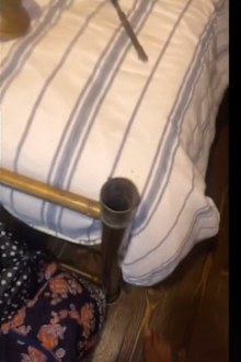 The guest found the note inside the bed post.