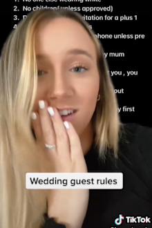 Bridezilla goes viral after revealing strict set of rules for wedding guests