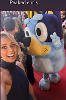 Sylvia Jeffreys with Bluey at the 2025 Logies