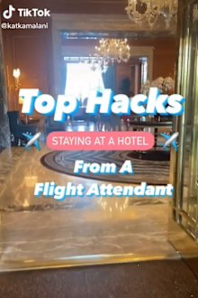 Flight attendant hotel hacks TikTok