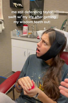 A girl has garnered plenty of internet attention for her hilarious reaction to her surgeon telling her he didn't like Taylor swift.