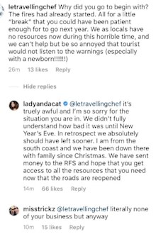 The Bachelor, Laura Byrne, Matthew Johnson, Matty J, bushfire, post, Instagram