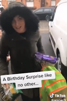 Wife arrives home to surprise birthday gift from husband