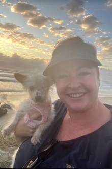 Shelly Horton with dog Bella