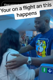 marriage proposal on a plane