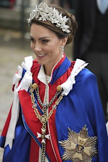 Kate Middleton, arrives for the Coronation of King Charles III.