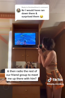 cruise ship worker discovers boyfriend cheating on CCTV footage