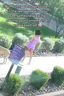 fitness influencer stolen package