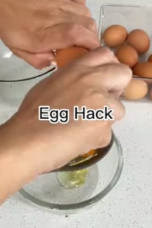 Separate egg whites and egg yolks hack