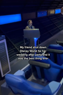 Bride and groom shut down Disney World for 'amazing' wedding afterparty.