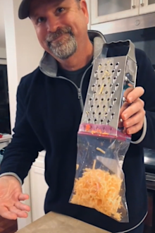 TikToker reveals mess-free cheese grating hack