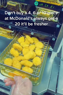 Macca's worker reveals how to get 'fresher' chicken nuggets every time.