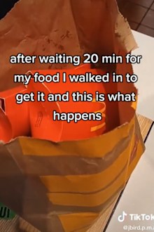 McDonald's customer fries upside down refund bag