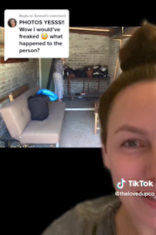 Australian woman finds person living in her unused garage