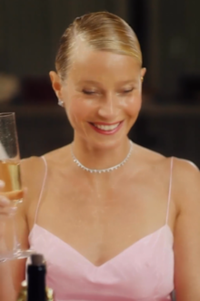 gwyneth paltrow ralph lauren pink dress Pink Ralph Lauren dress of Gwyneth Paltrow