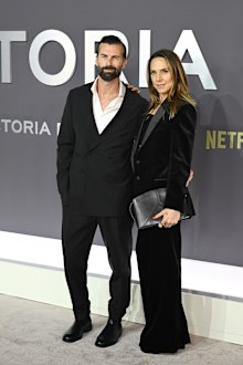 Chris Dingwall and Melanie Chisholm at Victoria Beckham Netflix world premiere