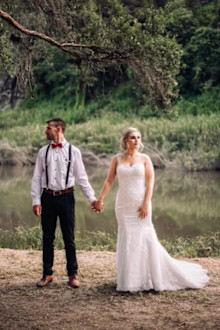 Bride Jaysie Leigh Blackley reveals kind staffer bought her wedding dress when she discovered it at Vinnies.