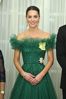Catherine, Duchess of Cambridge and Prince William, Duke of Cambridge attend a dinner hosted by the Governor General of Jamaica at King's House on March 23, 2022 in Kingston, Jamaica. (Photo by Samir Hussein - Pool/WireImage)