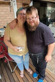 Sue Grier and her son William.