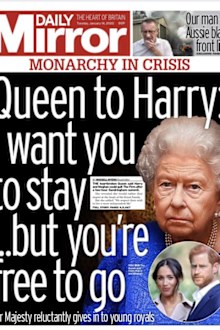 Daily Mirror UK front pages Prince Harry Meghan Markle royal exit