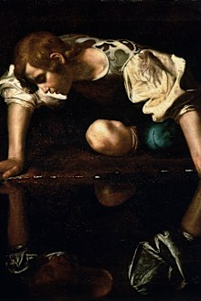 Narcissus, Caravaggio, painting