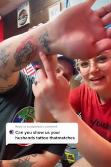 They later showed viewers the tattoo in question.