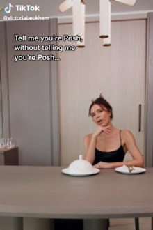 Victoria Beckham TikTok video mocking diet