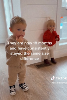 twins born with key size difference TikTok