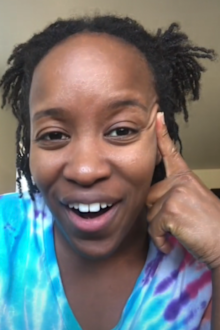 woman bids on artwork unexpectedly wins