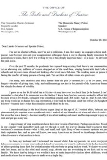 Meghan letter page one