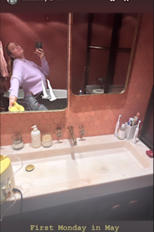 Blake Lively shares selfie pumping   from bathroom at home ahead of Met Gala