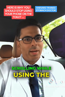 Doctor tiktok why you shouldnt use phone while on the toilet
