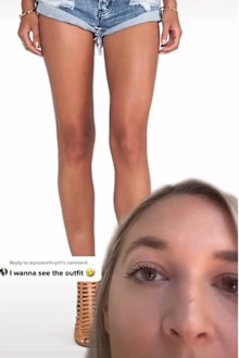 TikTok high waisted shorts picture