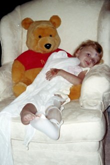 Julia Sandlant had a bowed leg as a little girl.