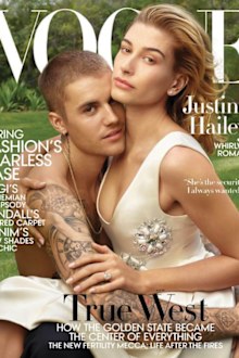 Justin Bieber and Hailey Baldwin in 'Vogue'.