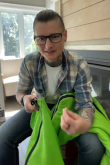 Melissa Pateras shows how to 'correctly' put your sleeping bag into the bag it came in on TikTok. 