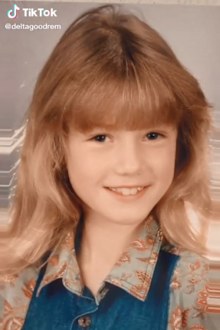 Delta Goodrem as a young girl.