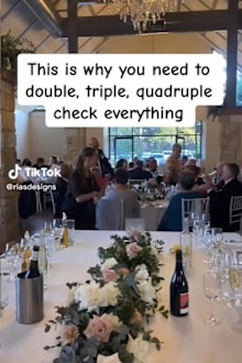 Wedding menu typo