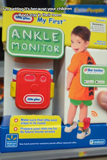 Fake kids ankle bracelet on TikTok. 
