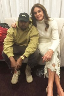 Caitlyn Jenner, Kanye West, backstage, selfie, Instagram
