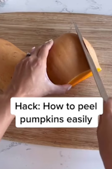 pumpkin peeling hack using oven Mama Mila