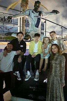David Beckham, Brookyn Beckham, Cruz Beckham, Harper Beckham, Romeo Beckham and Victoria Beckham