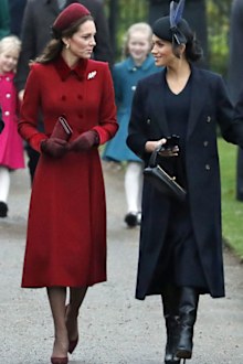 Kate Middleton Duchess of Cambridge, Meghan Markle Duchess of Sussex Sandringham 2018