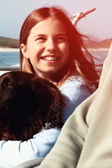 Princess Charlotte and her dog Orla in a video released for her 11th birthday