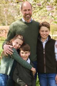 Prince William has an extremely close relationship with his three children, who were pictured in this photo released by the royal couple to celebrate Father's Day in June 2025.