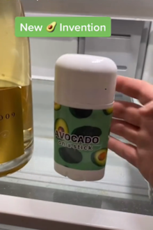 Avocado on a stick on Tiktok