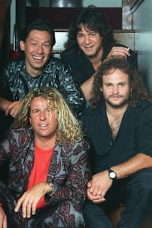 The rock group Van Halen, clockwise from left: Alex Van Halen, Eddie Van Halen, Michael Anthony and Sammy Hagar appear in a 1988 photo