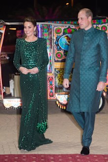 Kate Middleton, Duchess of Cambridge and Prince William, Duke of Cambridge attend a special reception hosted by the British High Commissioner Thomas Drew, at the Pakistan National Monument, during day two of their royal tour of Pakistan on October 15, 2019 in Islamabad, Pakistan