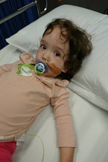 Arianna has been in and out of hospital since birth.